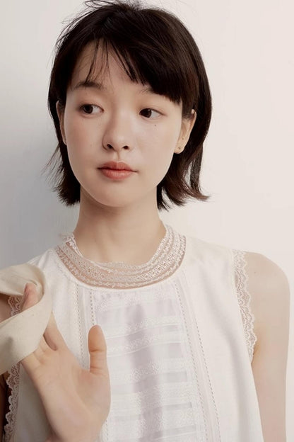 Textured Lace Pleat Dress