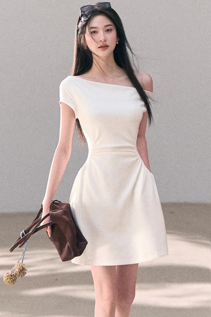 Lyocell-Asymmetrisches-Spitzenkleid