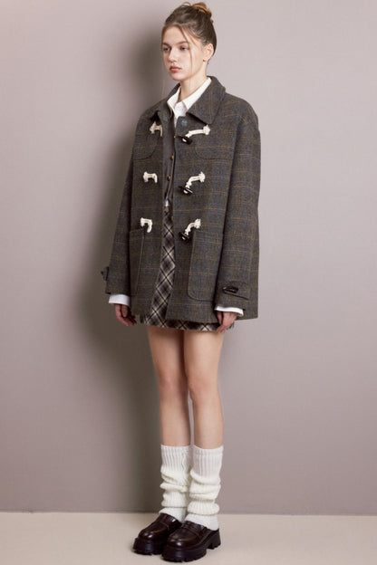 Plaid Tweed Mini Skirt