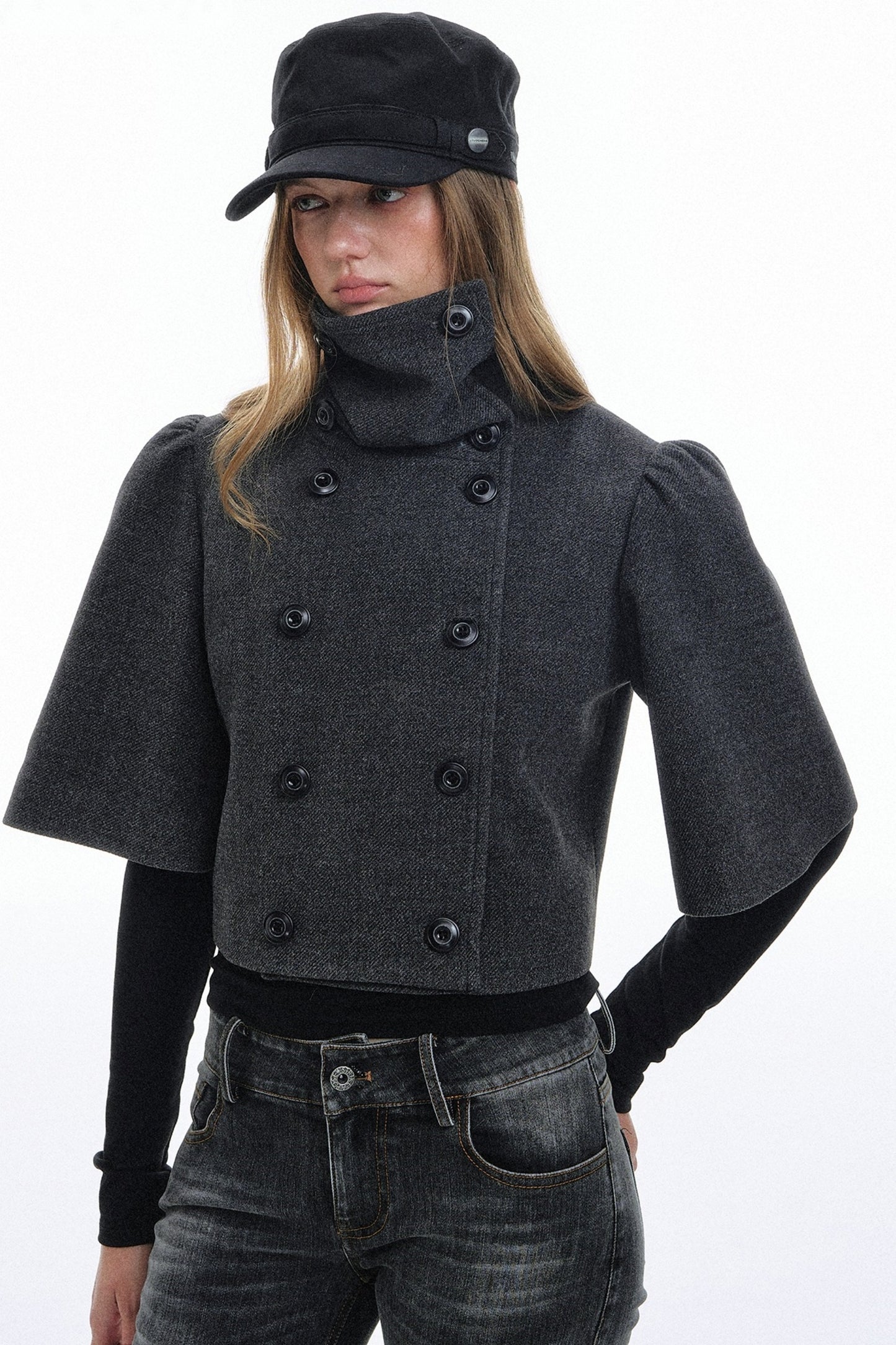 Retro Palace Wool Cape Jacket