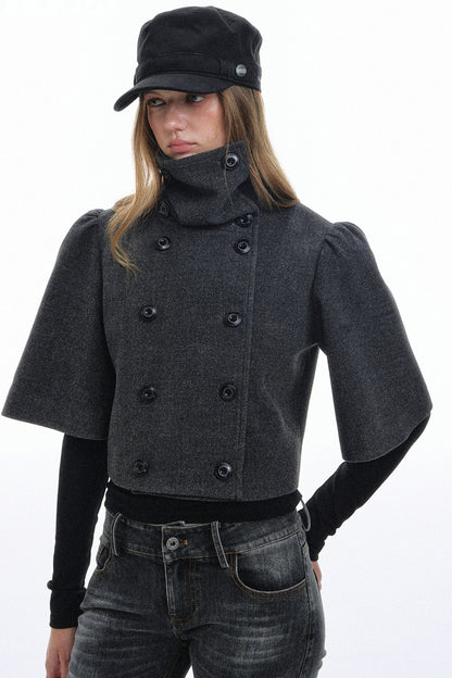 Retro Palace Wool Cape Jacket