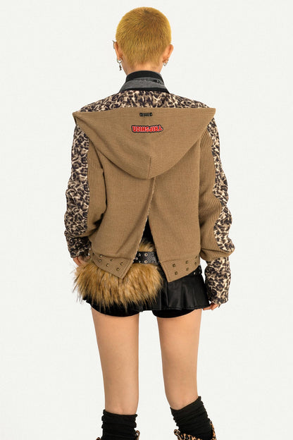 Leopard Patchwork Jacket