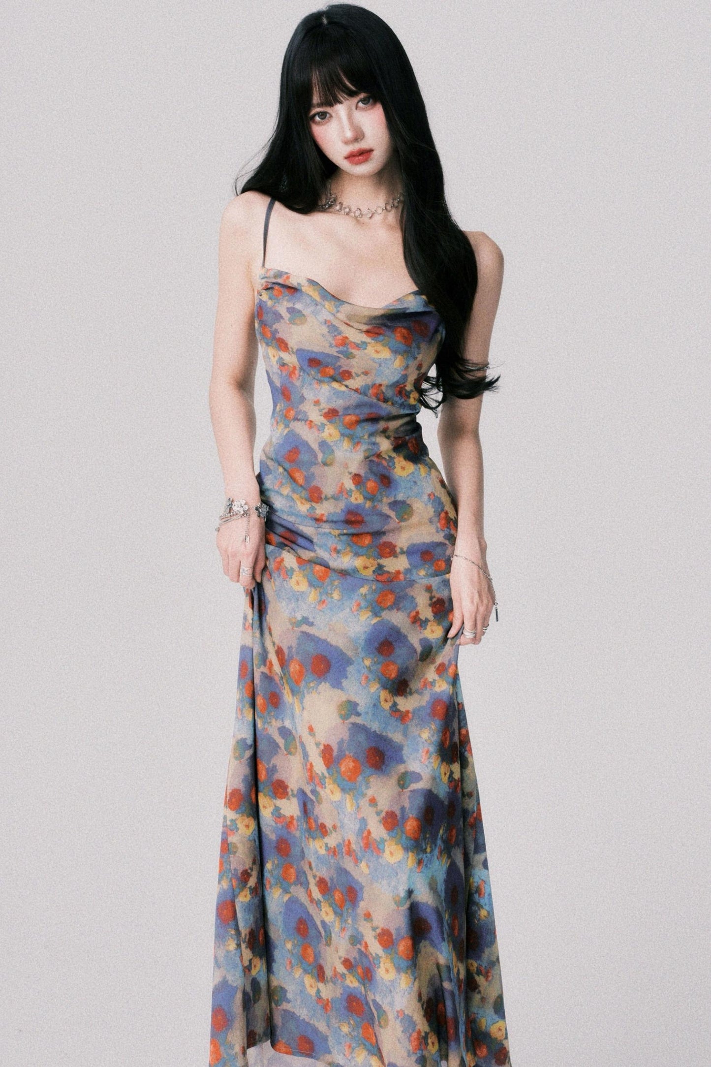 French Halter Swing Dress