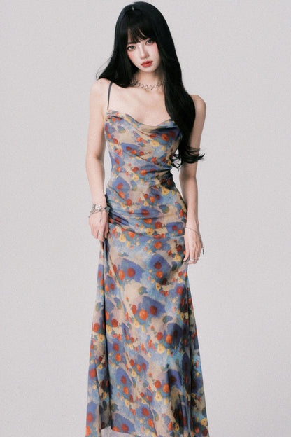 French Halter Swing Dress