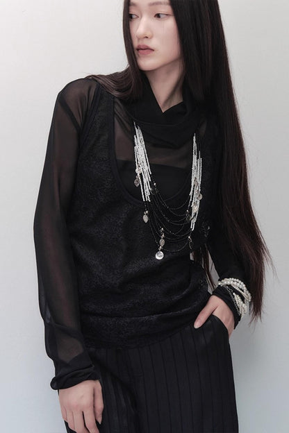 Lace Sleeveless Vest