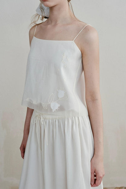 Lily of the Valley Embroidered Camisole Set-Up