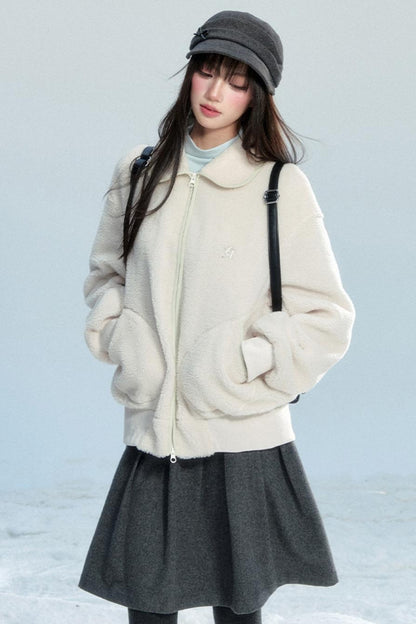 Retro Doll Collar Wool Jacket