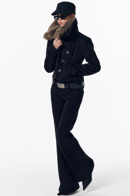 Fleece-Lined Flared Pants