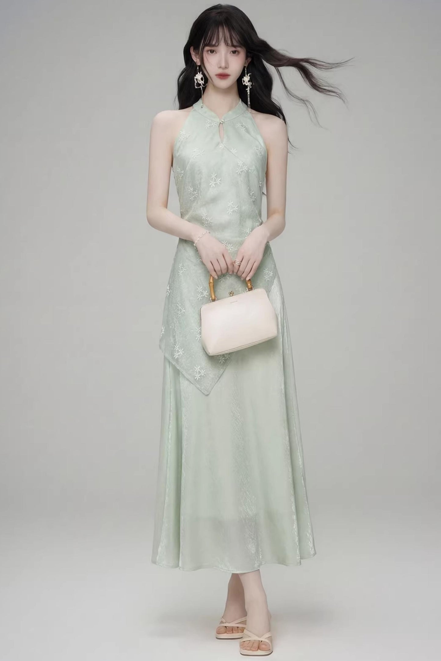 Pear Snow Green Dress