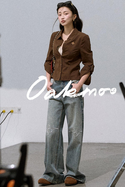 Textured Linen Cotton Long Sleeve Shirt