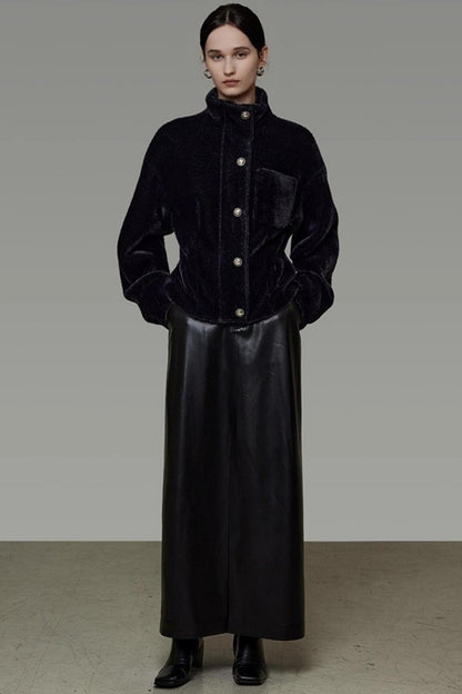 Retro Slimming Leather Skirt