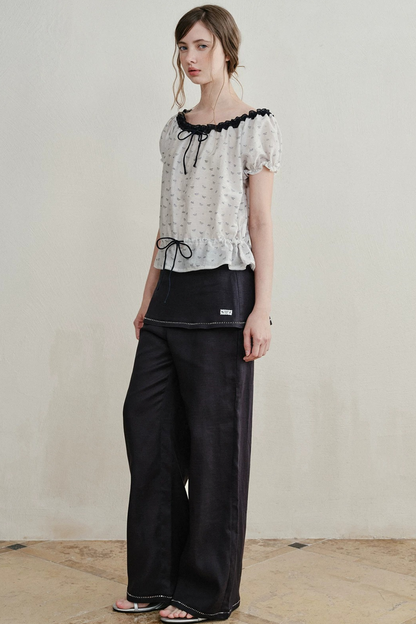 Lyocell Linen Skirt Pants