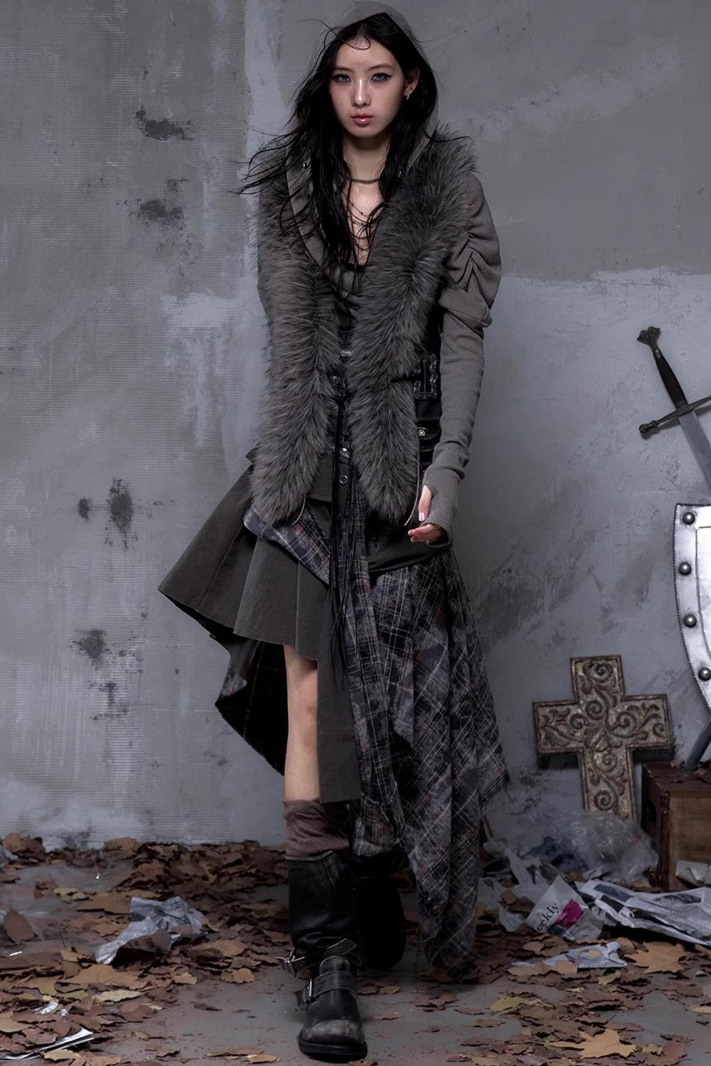 Wasteland Punk Fur Vest