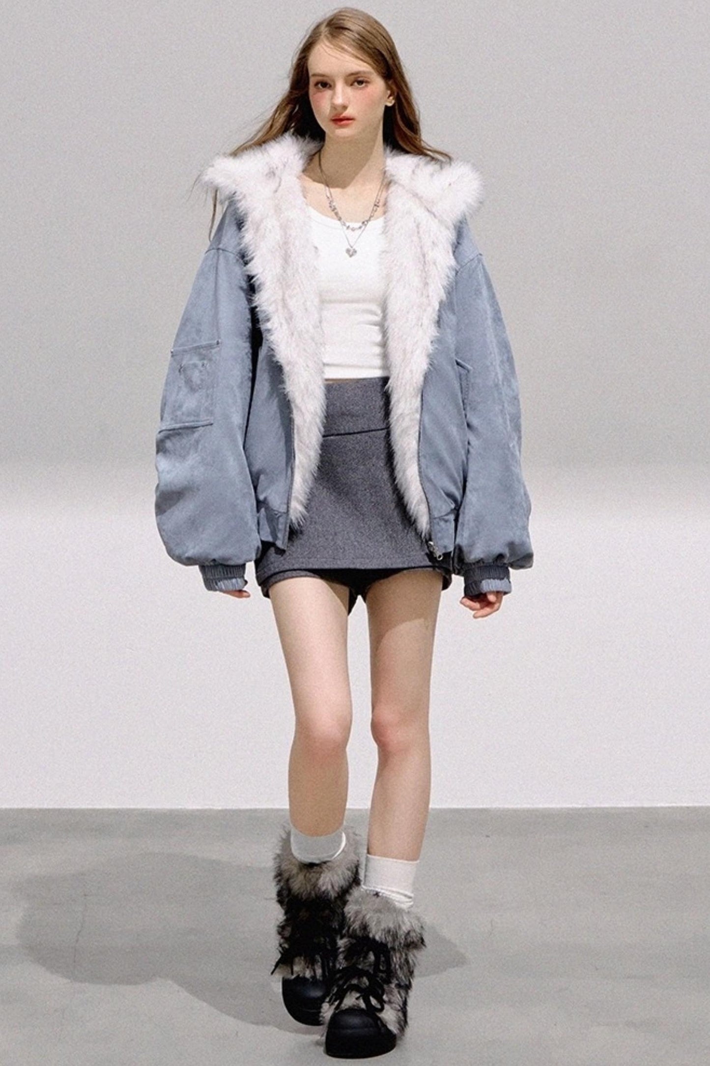 Texture Thickened Plush Jacket