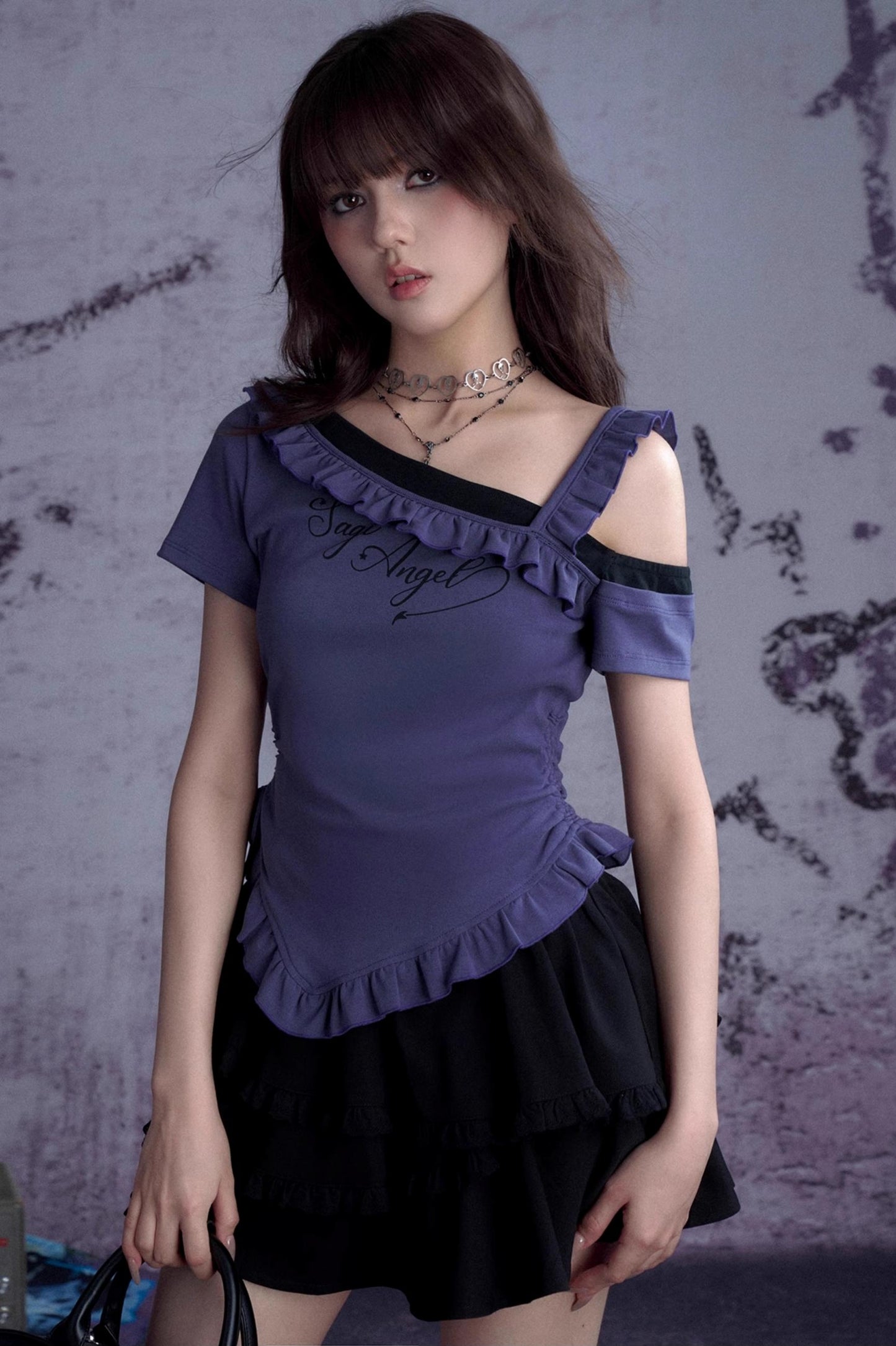 Pure Purple Irregular Top