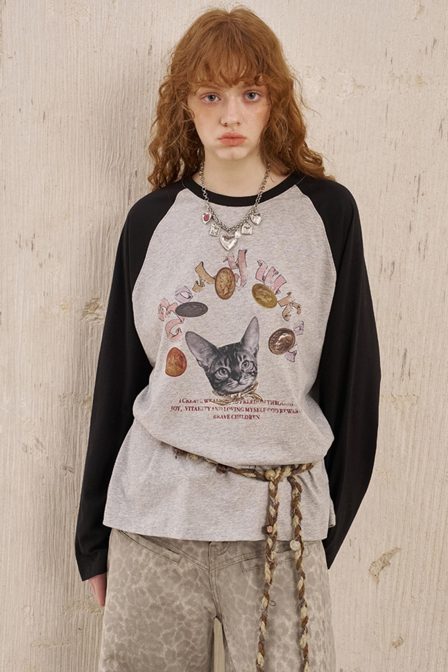 Loose Crew Neck Long Sleeve Top