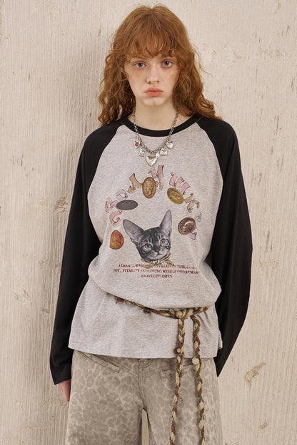 Loose Crew Neck Long Sleeve Top