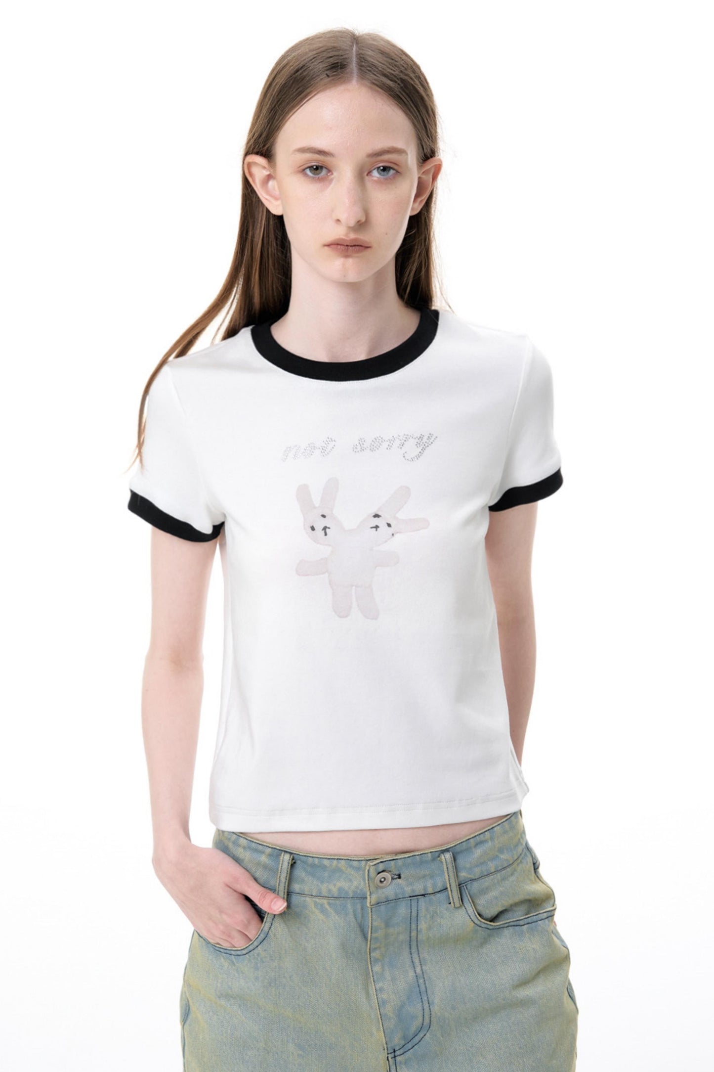 Bunny Rhinestone Tee