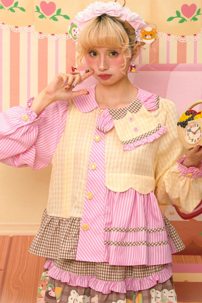 Honeydew Splicing Shirt