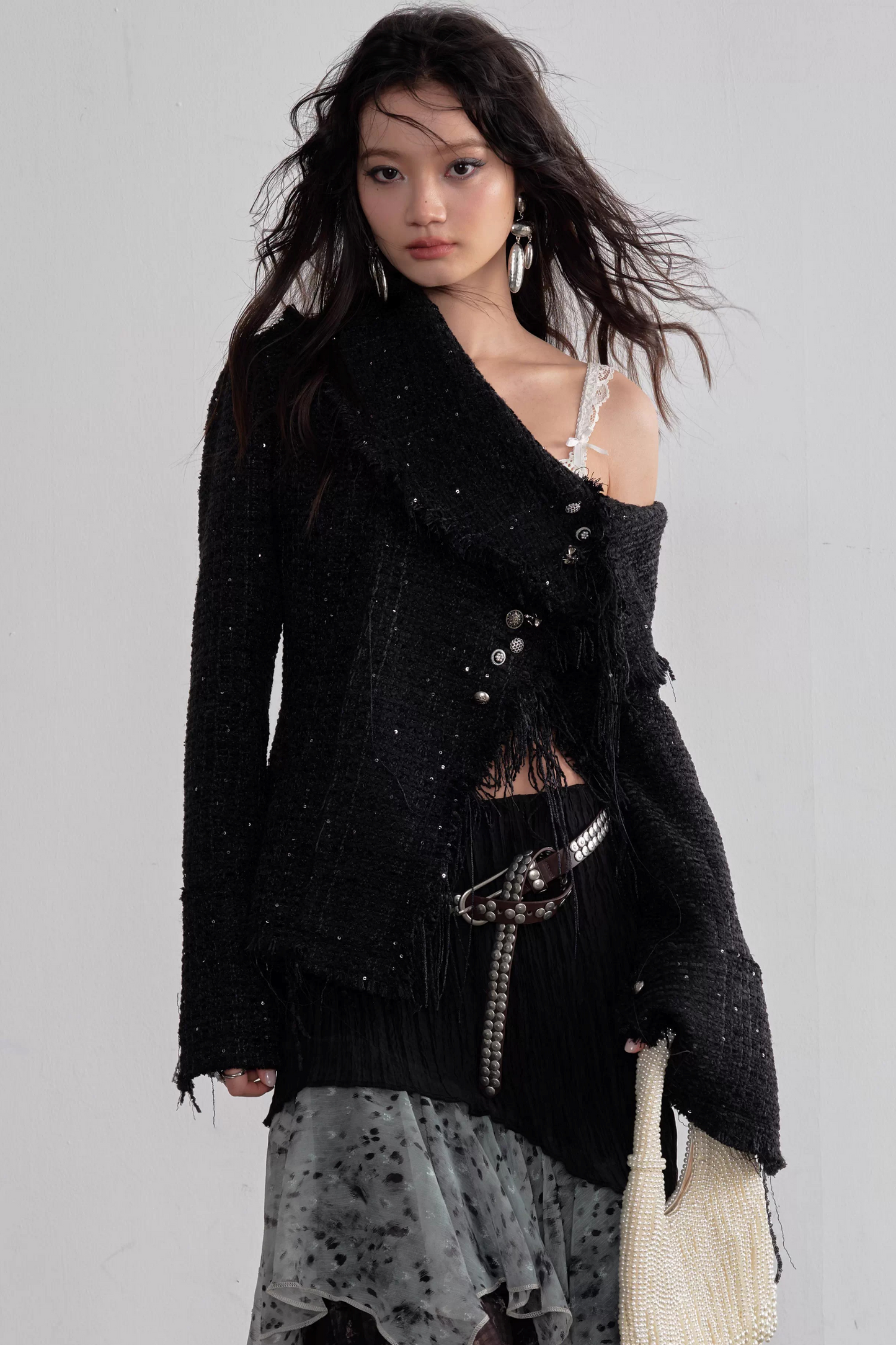 Bohemian Asymmetrical Fringe Jacket