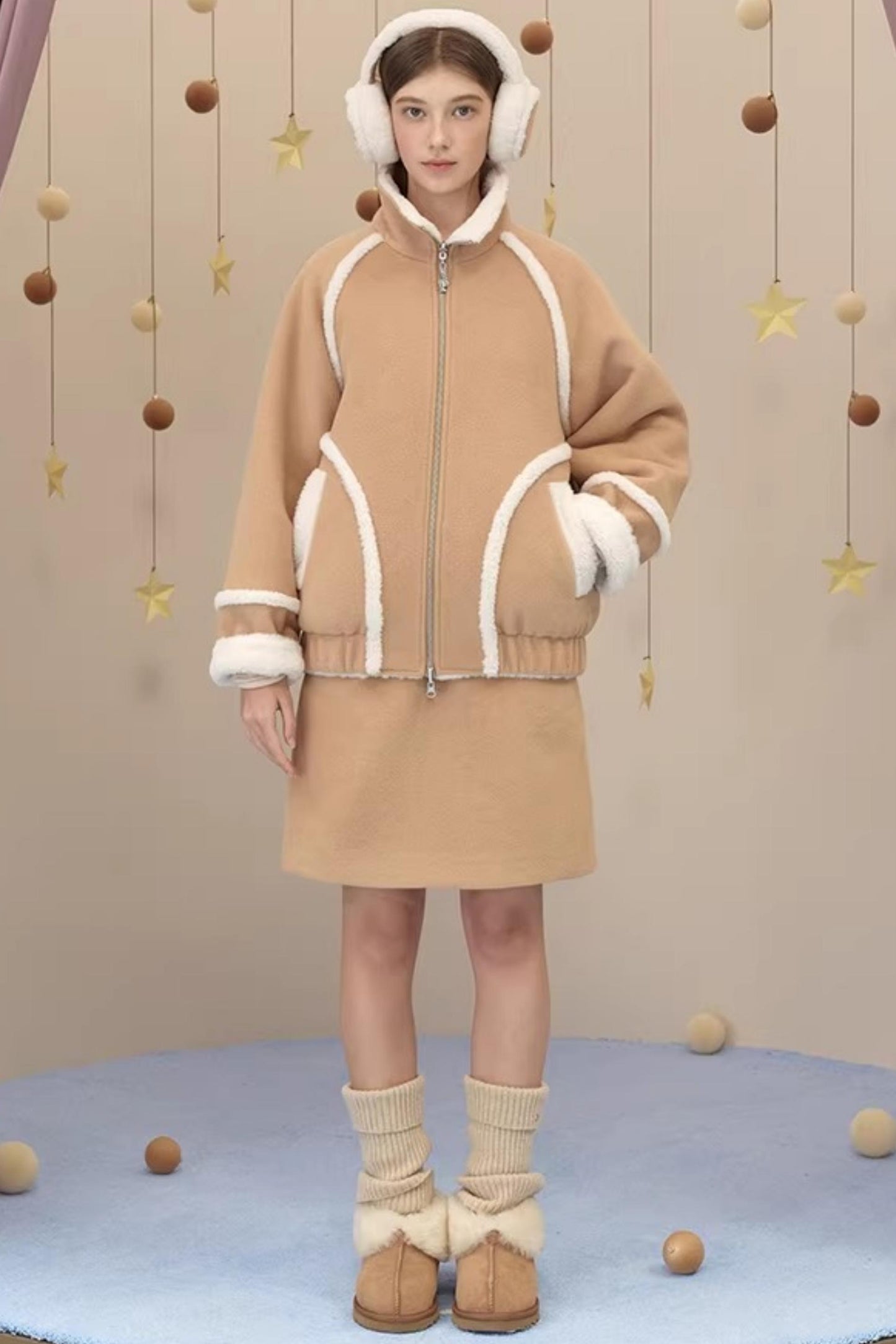 Snow Season Wool A-Line Skirt