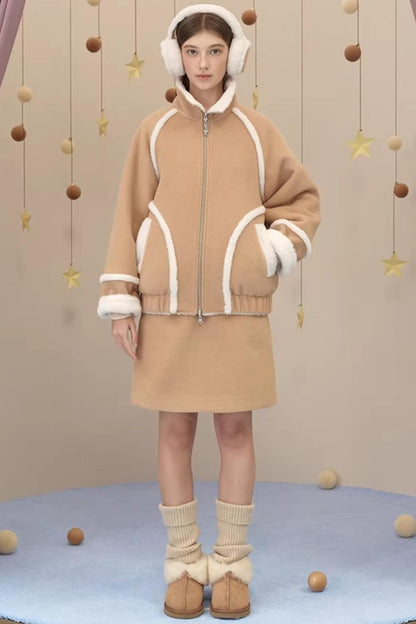 Snow Season Wool A-Line Skirt