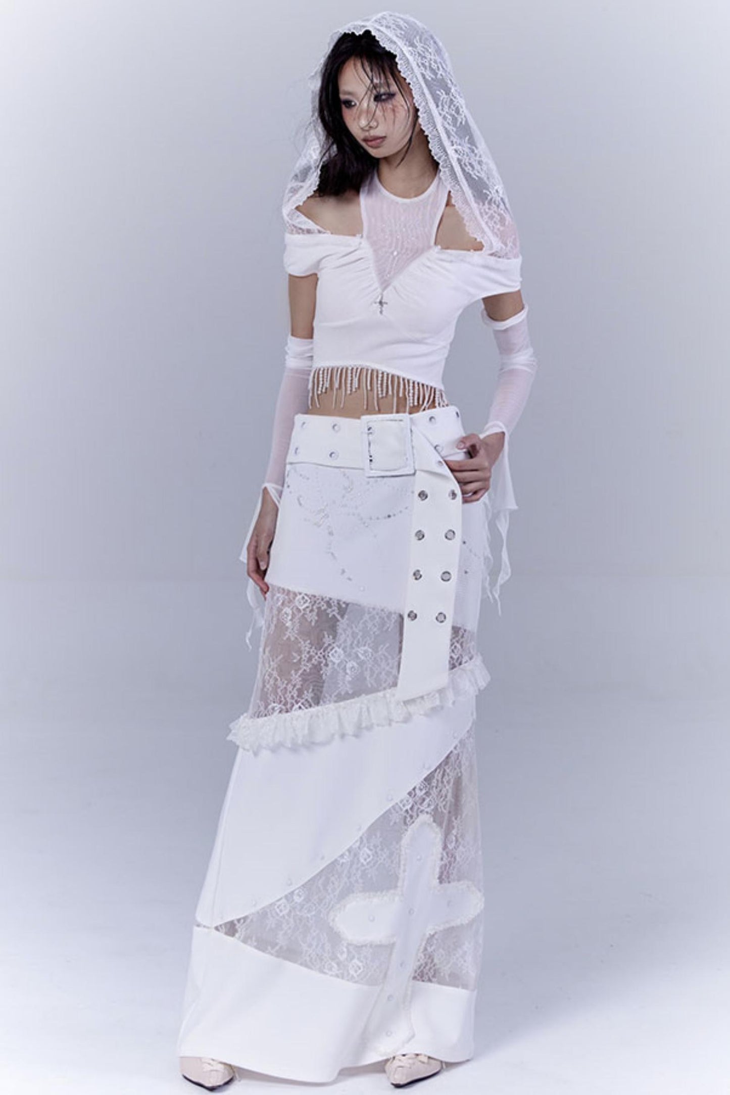 Ethereal White Lace Dream Hoodie