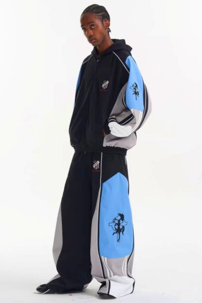Jacke mit kontrastierenden Stickereien