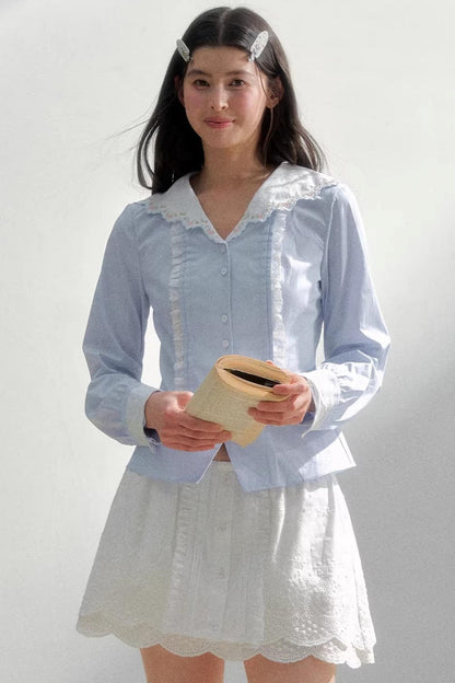 Sea of Spring Embroidered Shirt