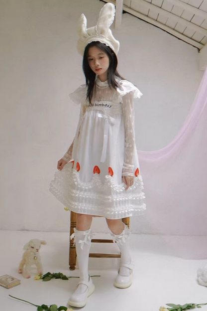 Strawberry Print Skirt Dress