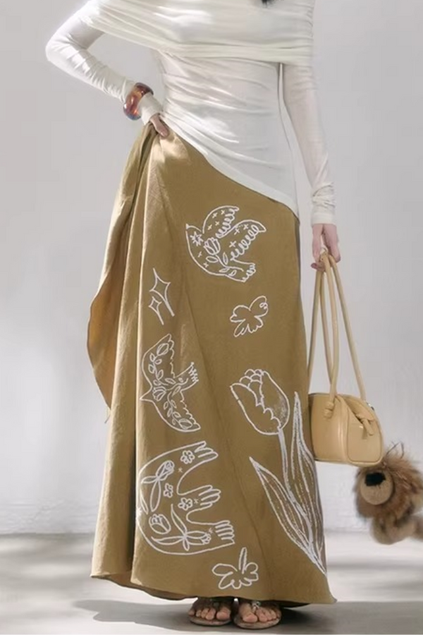 Monsoon Tulip Print Skirt