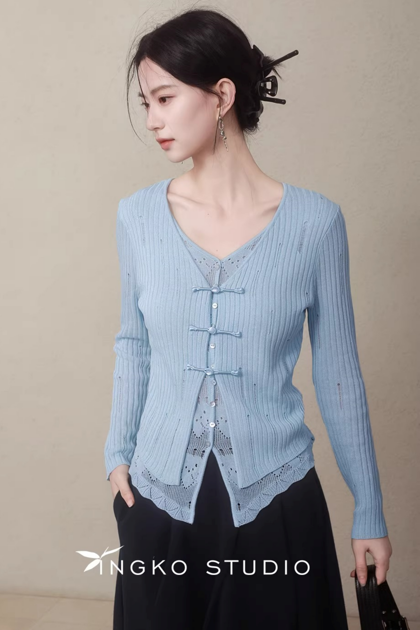 Ingko Cloud Blue Cardigan