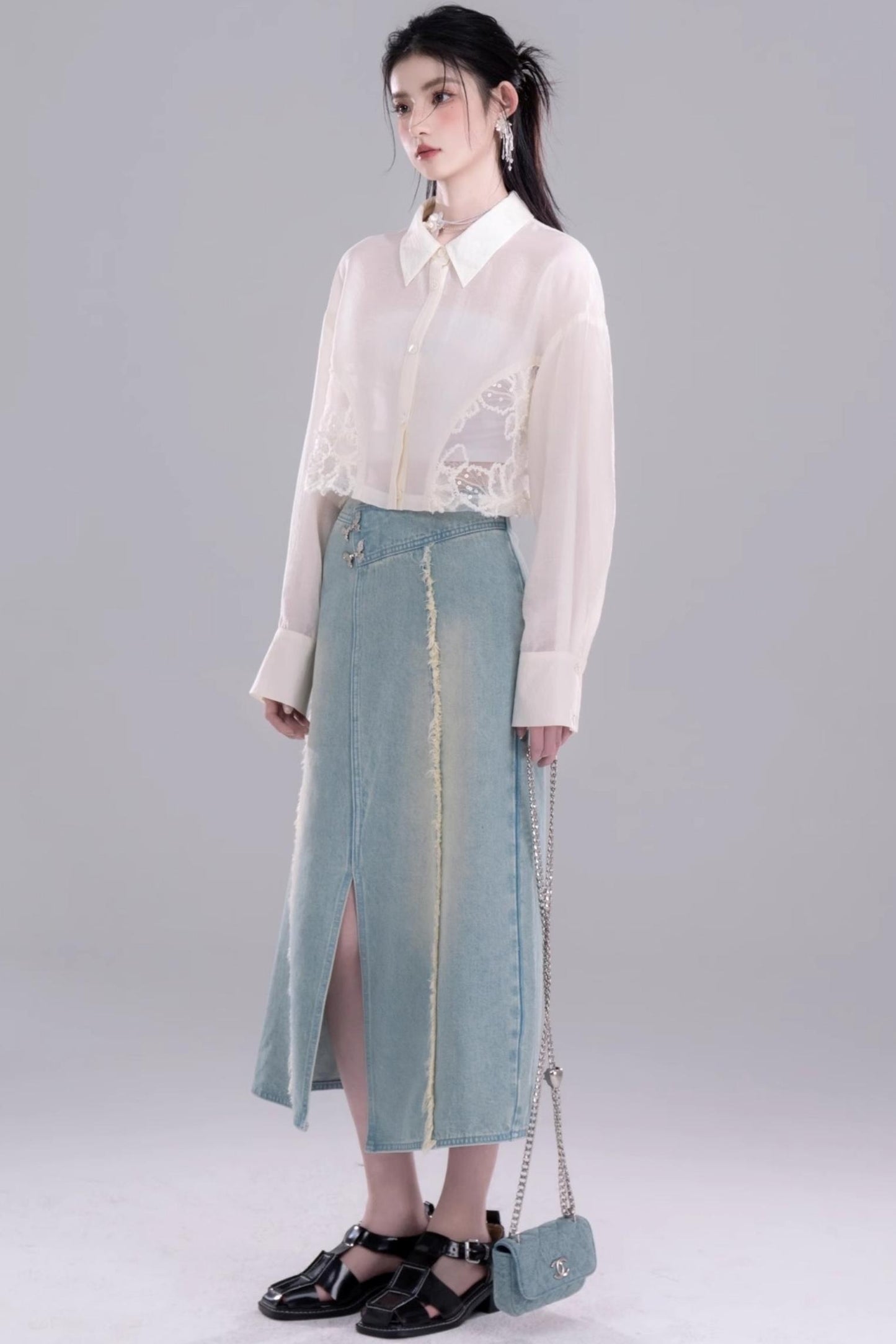 Belle Lace White Shirt