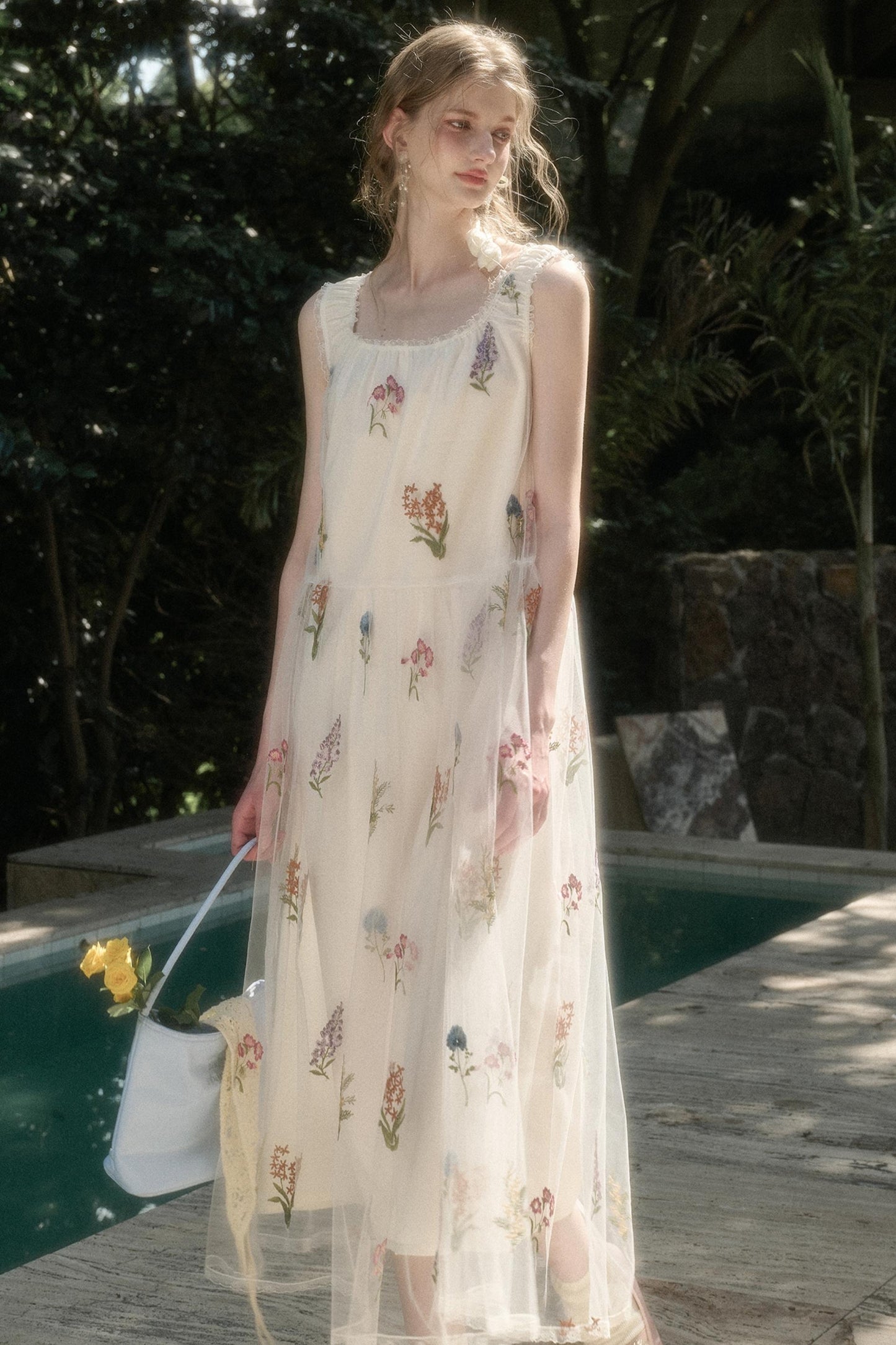 Double Layer Halter Dress