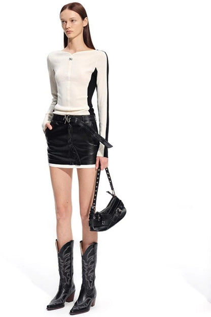 Cashmere V-Neck Contrast Cardigan