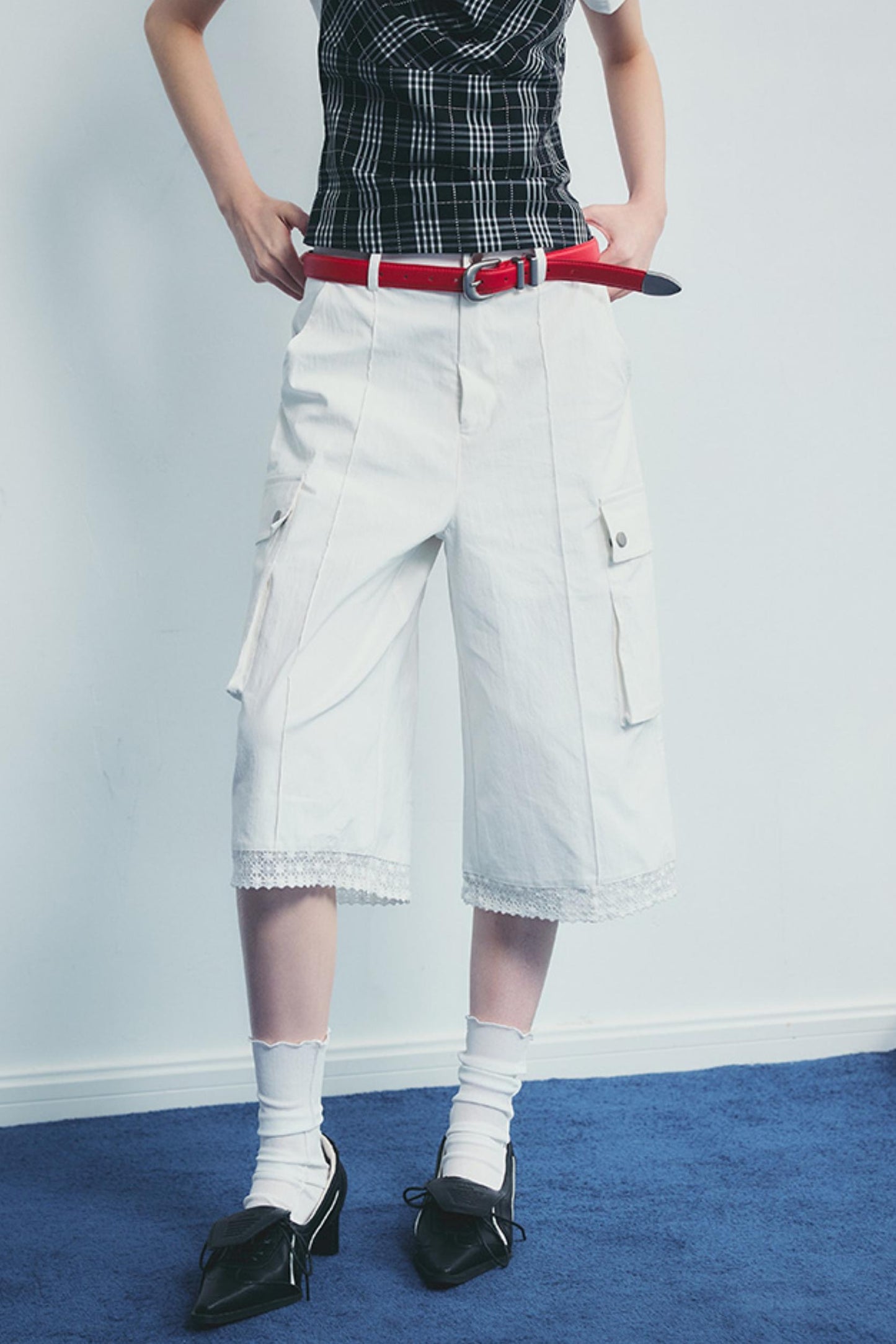 Lace Accent Drape Pants