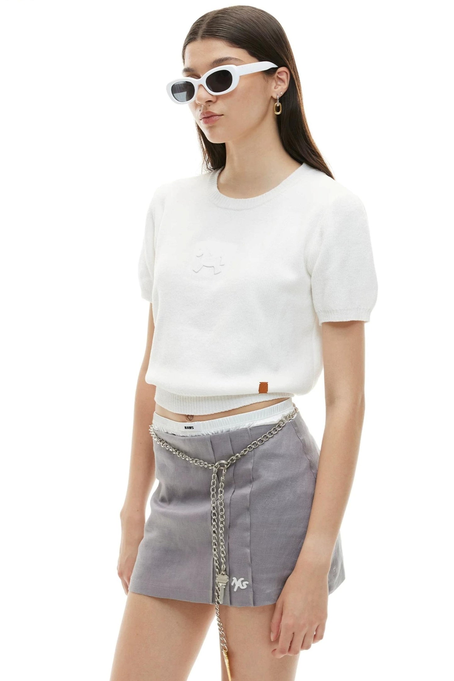 Lyocell Linen A-Line Short Skirt