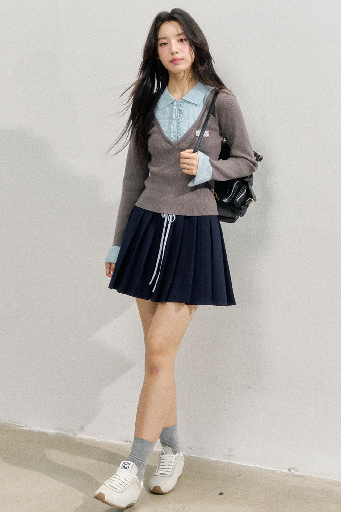 Autumn Knitted Polo Top