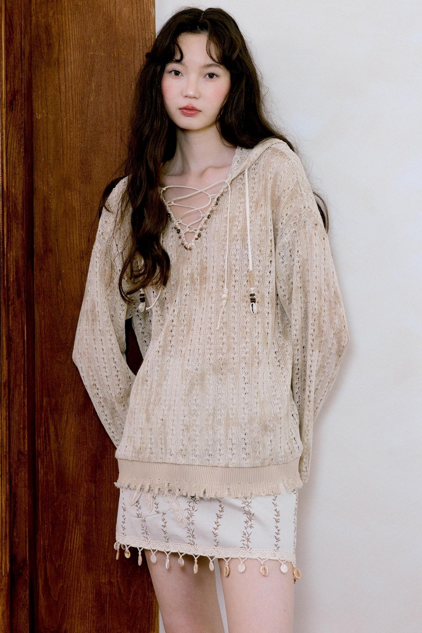 Original Neo-Bohemian Hooded Blouse