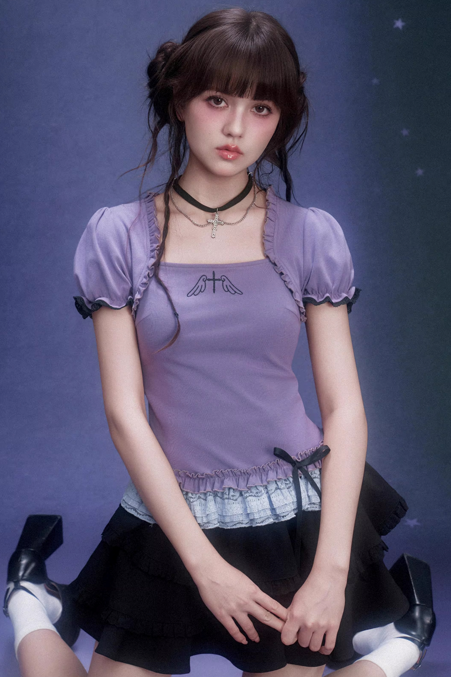 Pure Desire Purple Lace Top