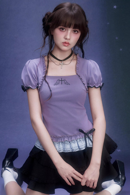 Pure Desire Purple Lace Top