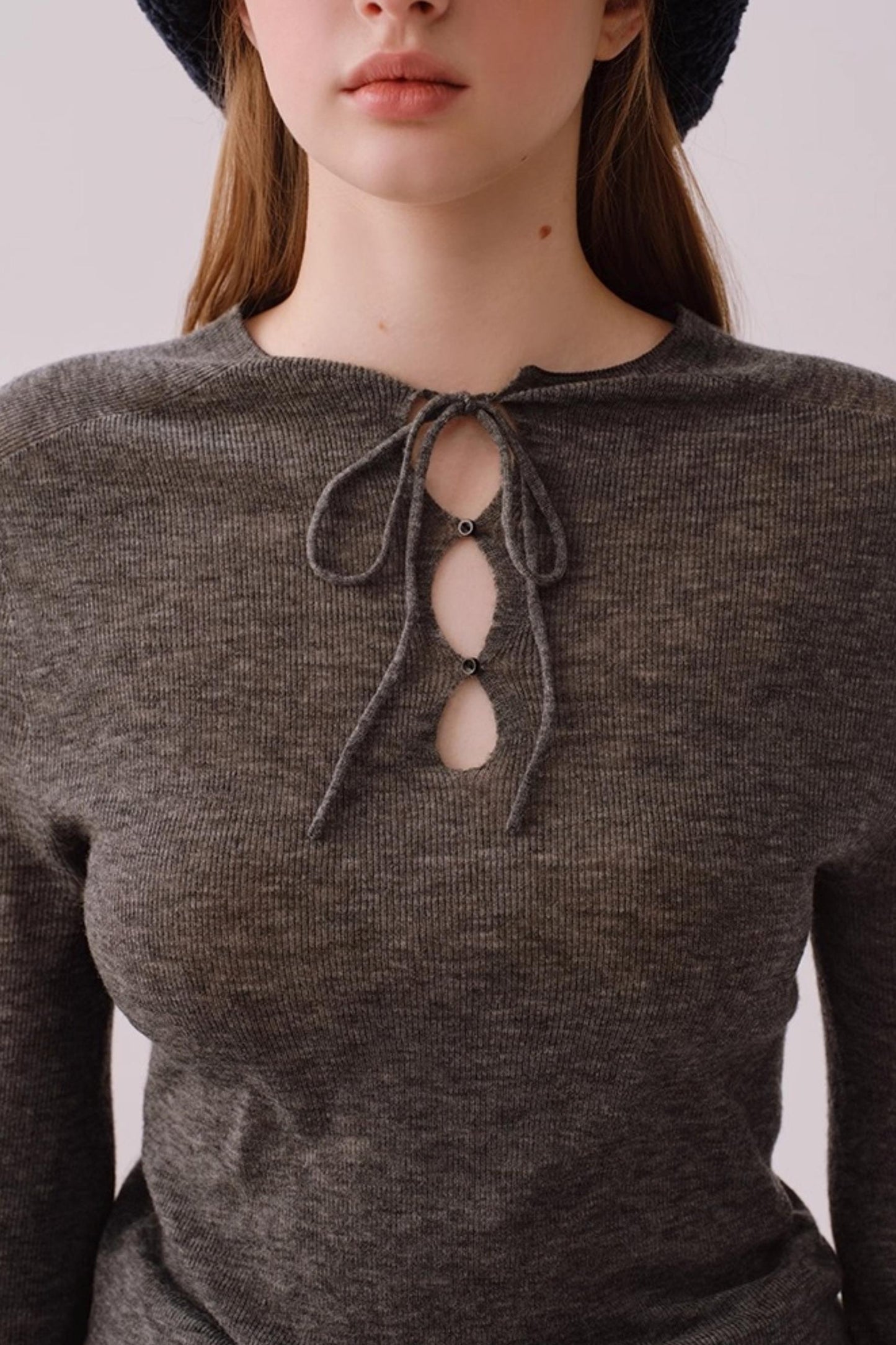 Water-Soluble Wool Knitted Top