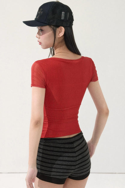 Spicy Print Cutout T-Shirt