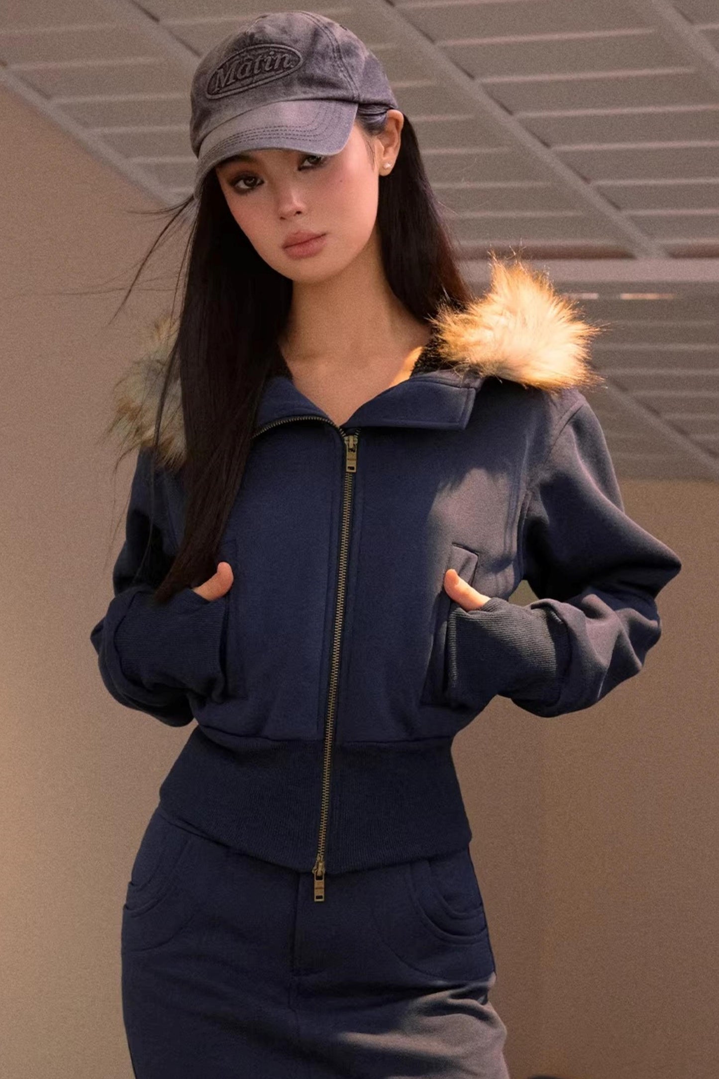 Fleece-Lined Hooded Jacket