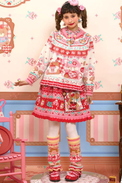 Fair Isle Knitted Lace Skirt