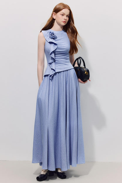 Blue Plaid Summer Dress