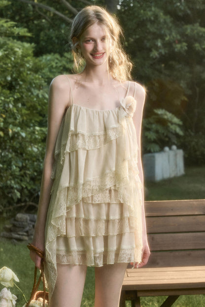 Soft Lace Top With Skirt Set-Up