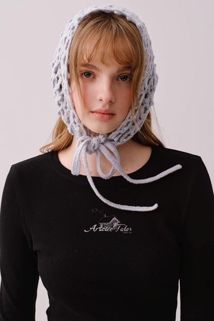 Hand-Crocheted Wool Blend Scarf