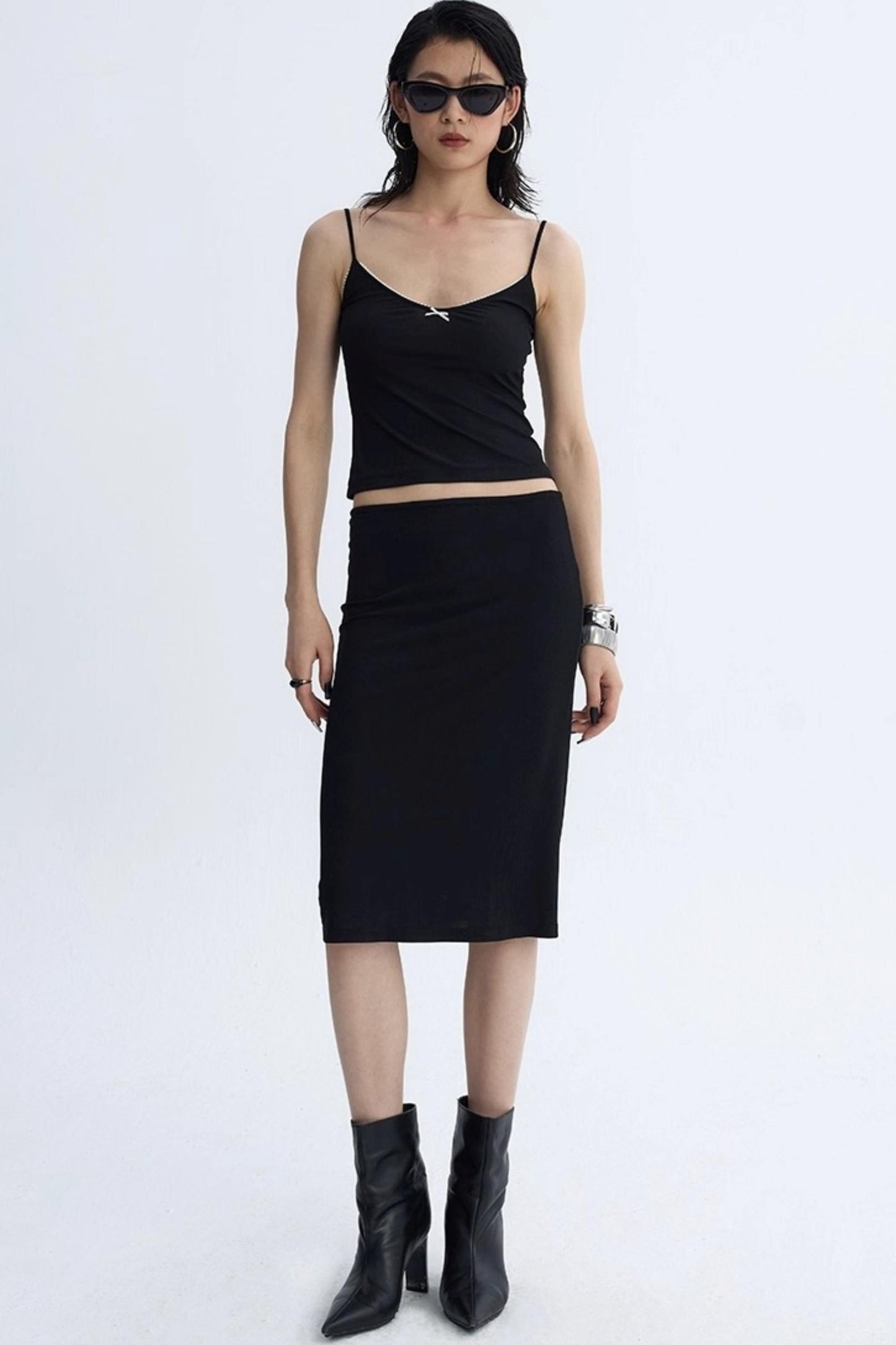 Cool Lace Bow Three-Piece Set-Up