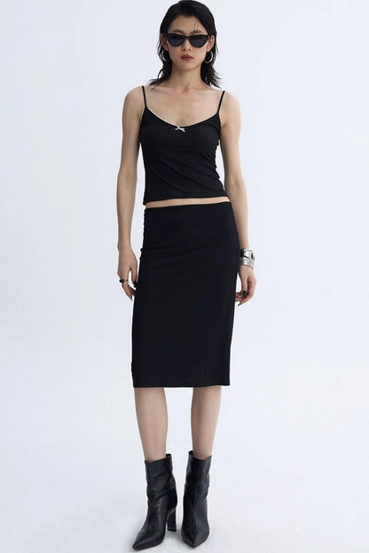 Cool Lace Bow Three-Piece Set-Up